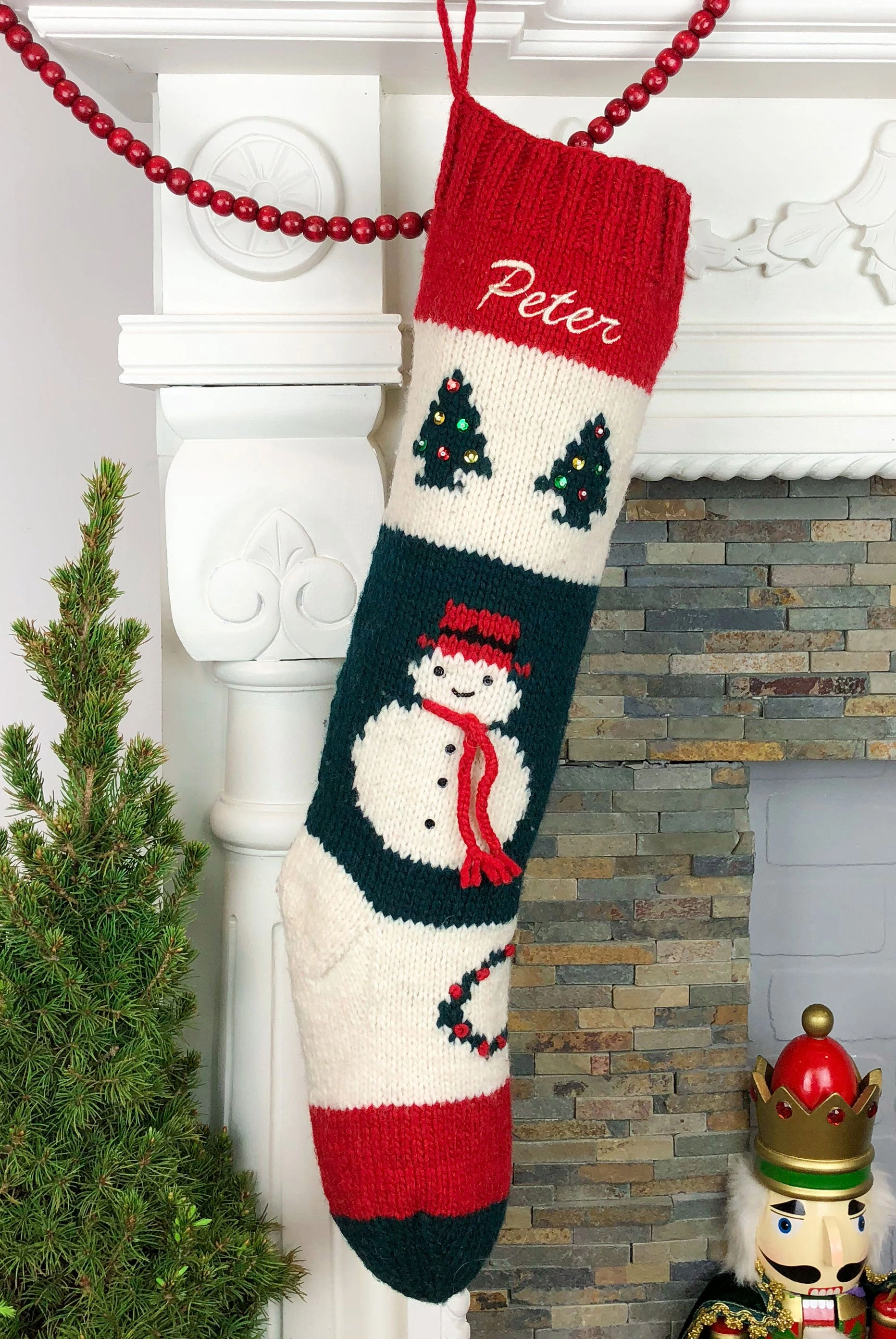 Snowman Stocking: Your Name, Your Season's Cheer!